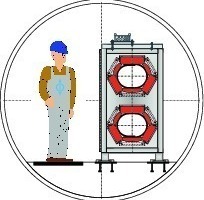  7 Cross section of the idler configuration 