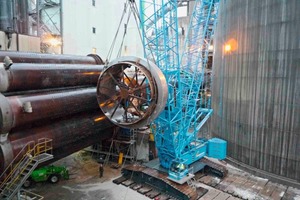  4	Assembly work: lifting in the tyre-bearing shell section at station 3 