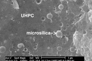  	UHPC Gefüge mit konventioneller Abbildungstechnik 