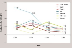  13 Cement production CAGR in the SETIVIM countries  