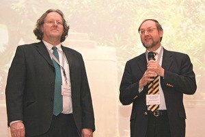  	Einführungsvortrag von Ferdinand Leopolder (links) und Prof. Dr. Johann Plank  