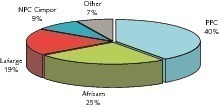  8 Market shares in South Africa in 2011 