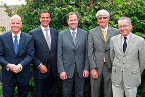  Michael Basten (General Manager), Dr. Erwin Kern, ­Andreas Kern, Thomas Bremer, Peter Nüdling (from left)        