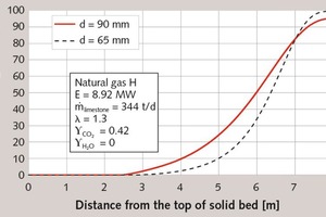  2 Influence of particle size on the conversion profile 