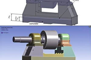  7 Side and section view of the existing pinion bearings’ ­housing basement 