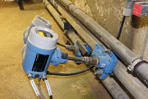 1 t-mass thermal mass-flow meter installed in the compressed-air supply lines at site 