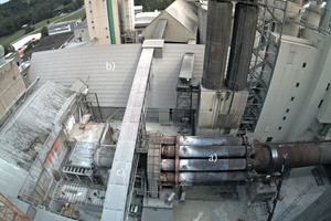  9 View of the ­planetary cooler – the demolition of the burner platform has already begun 