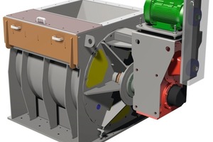  XXL cutter rotary vane feeder in 3 D design 