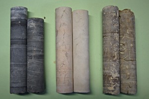 2 Samples prepared from a bulky limestone by using a hollow driller