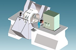 3 3D diagram of a large double-inlet raw mill fan