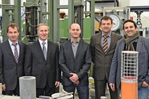 1 The creators of the new environmen­tally friendly BCT Tech­no­­­logy (from left): Dr. Wolfgang Dienemann, Ernest Jelito, Frank Bullerjahn, Dr. Dirk Schmitt und Dr. Mohsen BenHaha