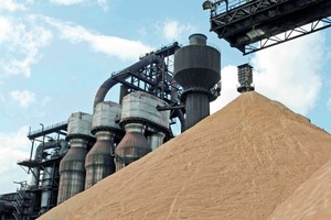 Outdoor storage of granulated blast­furnace slag