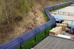 The simulated long-distance transport line on the grounds of Claudius Peters