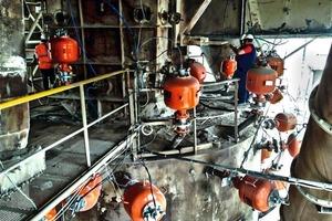 2 29 Martin® Hurricane Air Cannons supplied by Martin Engineering Turkey, each with a 70 l reservoir, were installed in strategic locations