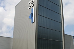 1 The mixing tower has a ground area of 12 by 12 m and is 25 m high