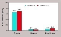 2 Cement production and consumption in the Customs Union 2013