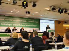 Reading plenum of the session of Dry Mixtures in Construction
