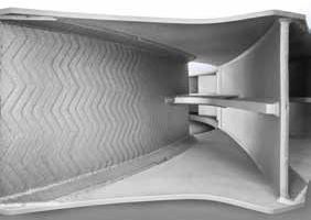 5 Zig-zag geometry on wear protection on an impeller blade