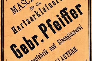 1 In its 60-page catalog dating from 1892, Gebr. Pfeiffer presents machines and plants for hard comminution