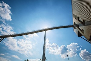 1 The pipe conveyor is customised to fit perfectly into the given building structure