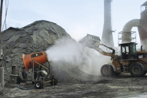 1 To control the airborne dust generated from crushing and transporting, the DB-60 employs a series of 30 specially-designed brass nozzles to atomize the water