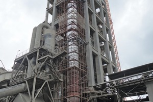 4 Down comer duct under construction