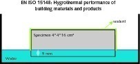 3 Set-up for testing capillary water absorption according to EN ISO 15148