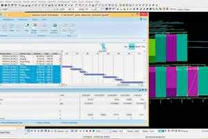 Screenshot of the the new Maptek Vulcan Gantt Scheduler