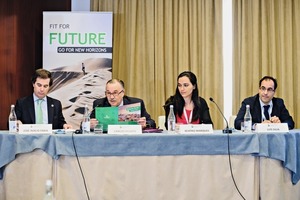 3 Some of the speakers at the congress. Left to right: MEP Jose Ignacio Faria, Carlos Duarte, Beatriz Marques, Luis Silva