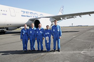 3 Together with four Ph.D. students Prof. Plank experienced a number of zero gravity flights