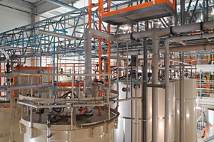 7 Network of tanks and pipelines inside the ReduDust building