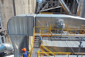 10 Clean-gas duct on the filter roof