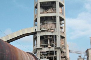 7 Preheater tower in Europe prior to repair