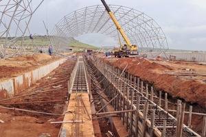 The construction of a greenfield cement plant in Angola