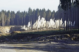 Overburden blasting at SHI