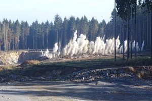 Overburden blasting at SHI