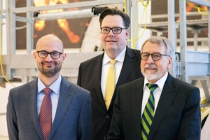Wolfgang Tabbert goes into retirement. His successors are Dr. Stefan Puntke and Dr. Christian Meyre (f.r.t.l.)