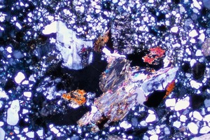 12 Image of specimen W15 obtained with crossed polarizers