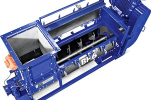 6 Single-shaft continuous mixer of the type MFKG 0520 with a possible throughput rate of 20-50 t/h