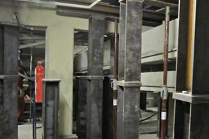 3 The building basement in the cement plant was reinforced with 20 t of steel structure to assure safe removal of the main gearwheel