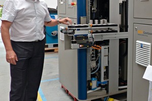 3 Ian Campbell, CEO FLSmidth spol. s.r.o., backed by a ­Centaurus, fully automatic ­combined mill and press for sample preparation