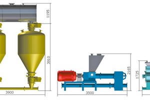 5 Clear-height comparison for a 35 t/h lime powder input point