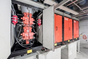 3 Power unit for hydraulic motors of the roller press