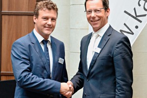 The new BVK president Dr. Kai Schaefer with outgoing president Dr. Thomas Stumpf