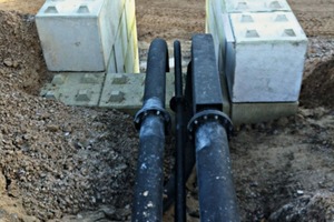 9a + 9b Buried conveying pipes