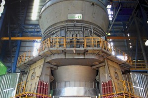The Loesche mill with the new COPE drive in operation in the cement plant Mfamosing