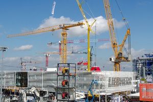 Part of the bauma outdoor exhibition area