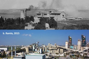 1 Visual comparison of emissions between the historic Nesher (Haifa) facility and the current Ramla facility