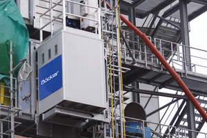 1 Service-Lift type  9/750 installed with total lifting height of 32.8 m at lime kiln