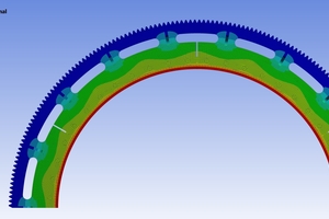 5 Temperature distribution of the mill – girth gear assembly